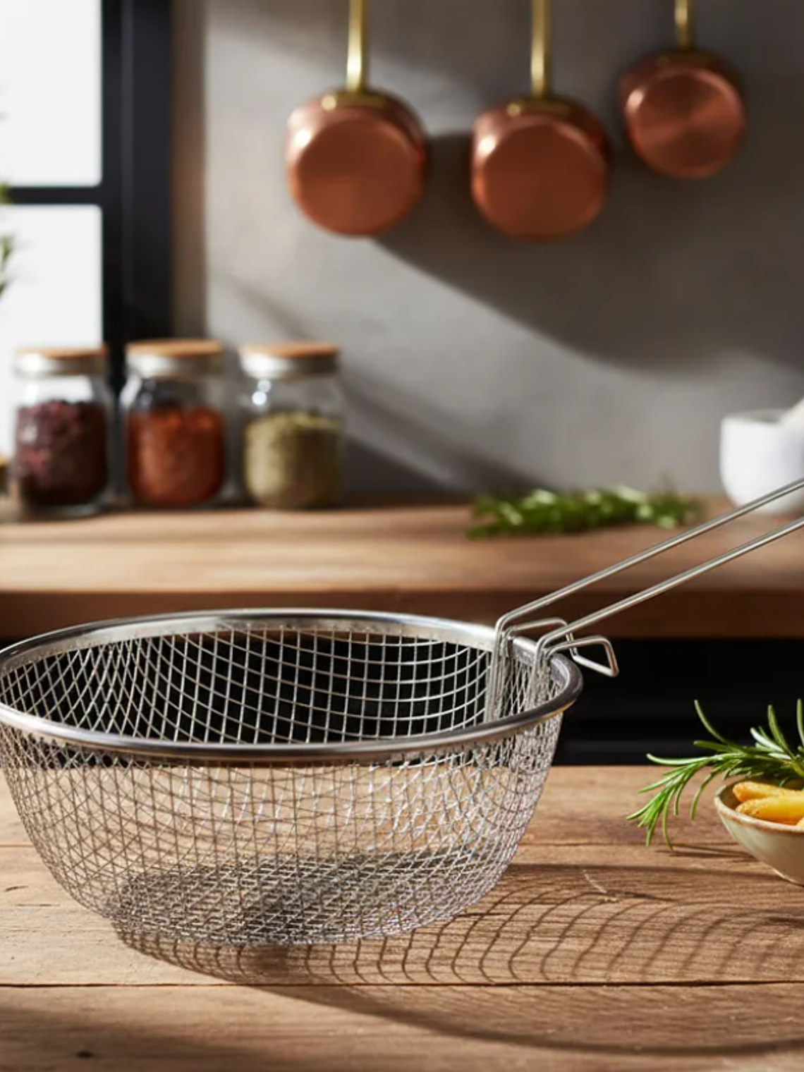 Canasto Freidor Colador De Acero Inoxidable Para Cocina 1