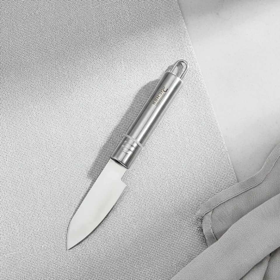 Cuchillo Pelador Curvo Acero Inoxidable Para Verduras 7