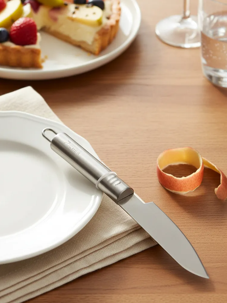 Cuchillo Pelador Curvo Acero Inoxidable Para Verduras 8