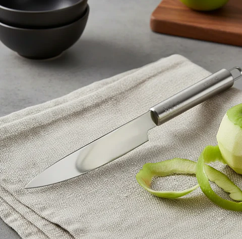 Cuchillo Pelador Curvo Acero Inoxidable Para Verduras