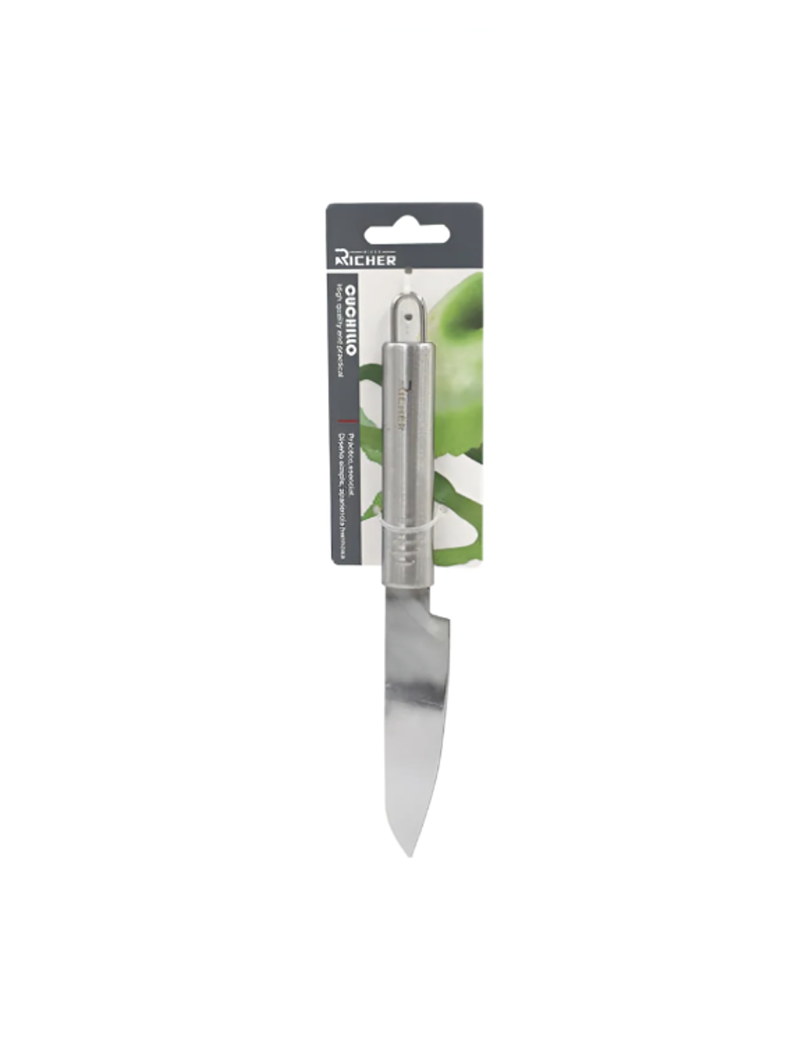 Cuchillo Pelador Curvo Acero Inoxidable Para Verduras 3