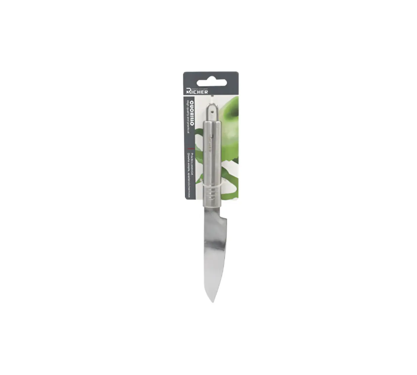 Cuchillo Pelador Curvo Acero Inoxidable Para Verduras 3