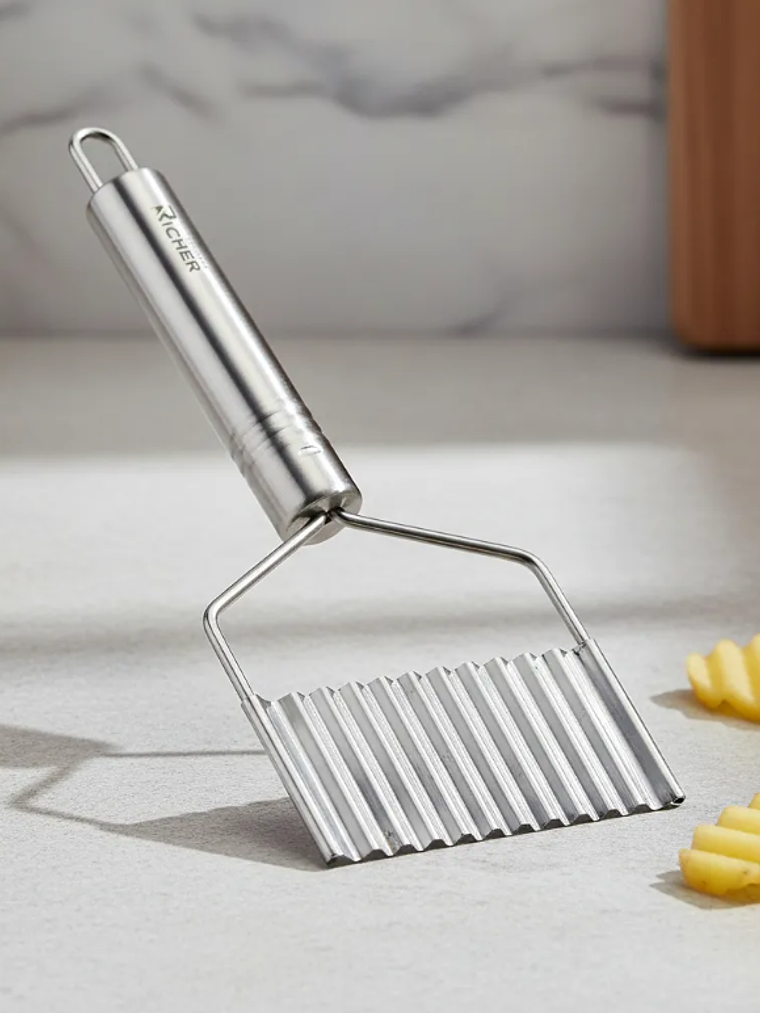  Cortador de papas ondulado acero inoxidable 4