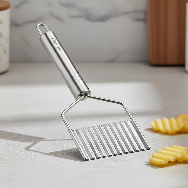  Cortador de papas ondulado acero inoxidable 4