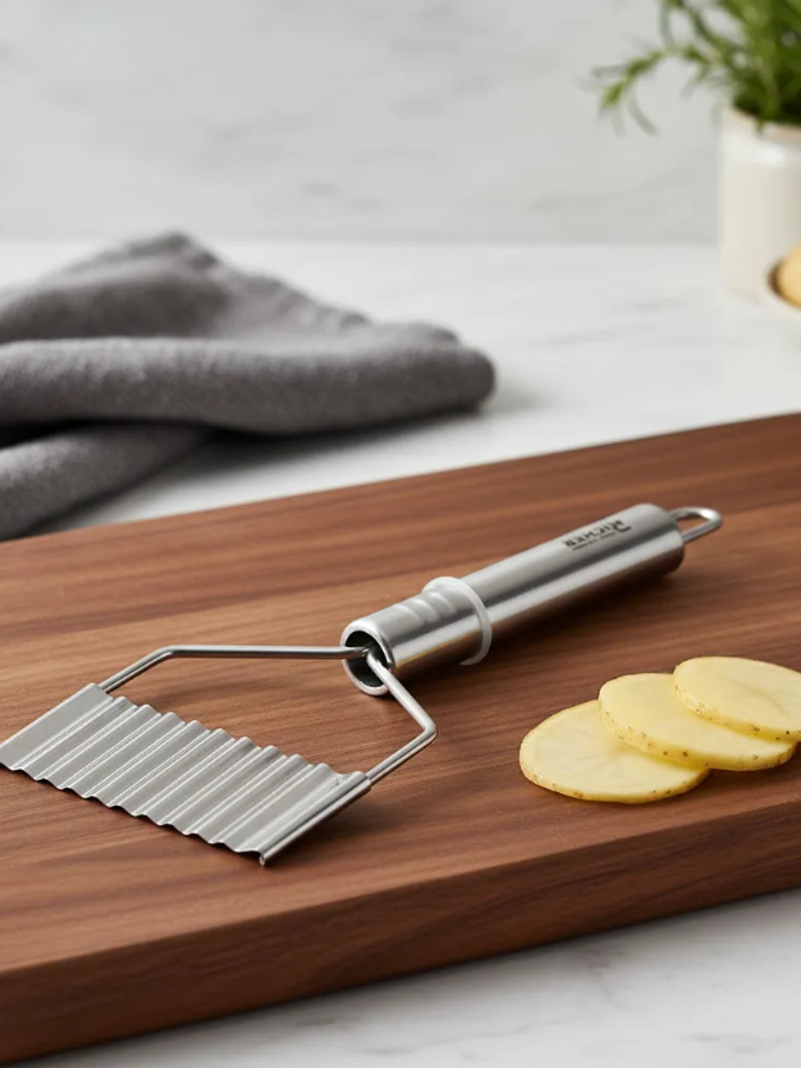  Cortador de papas ondulado acero inoxidable 6