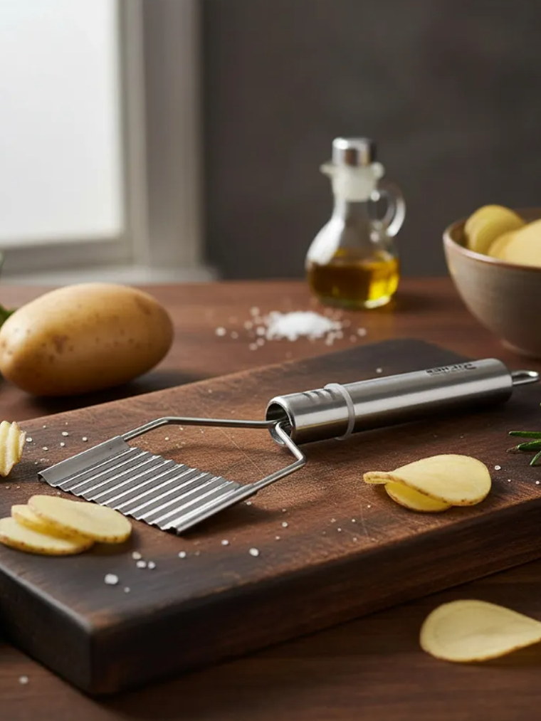  Cortador de papas ondulado acero inoxidable 3
