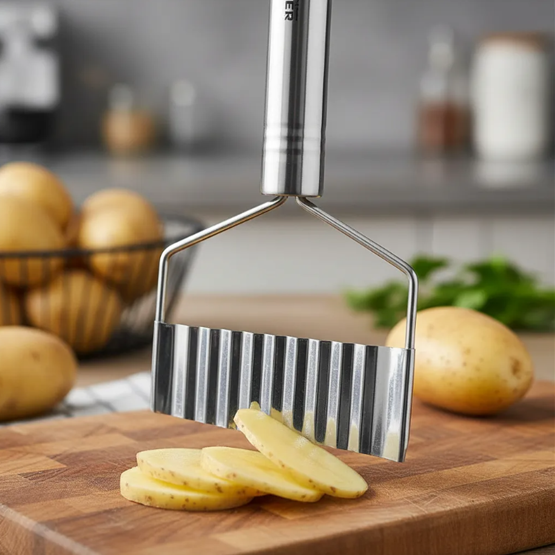  Cortador de papas ondulado acero inoxidable 7