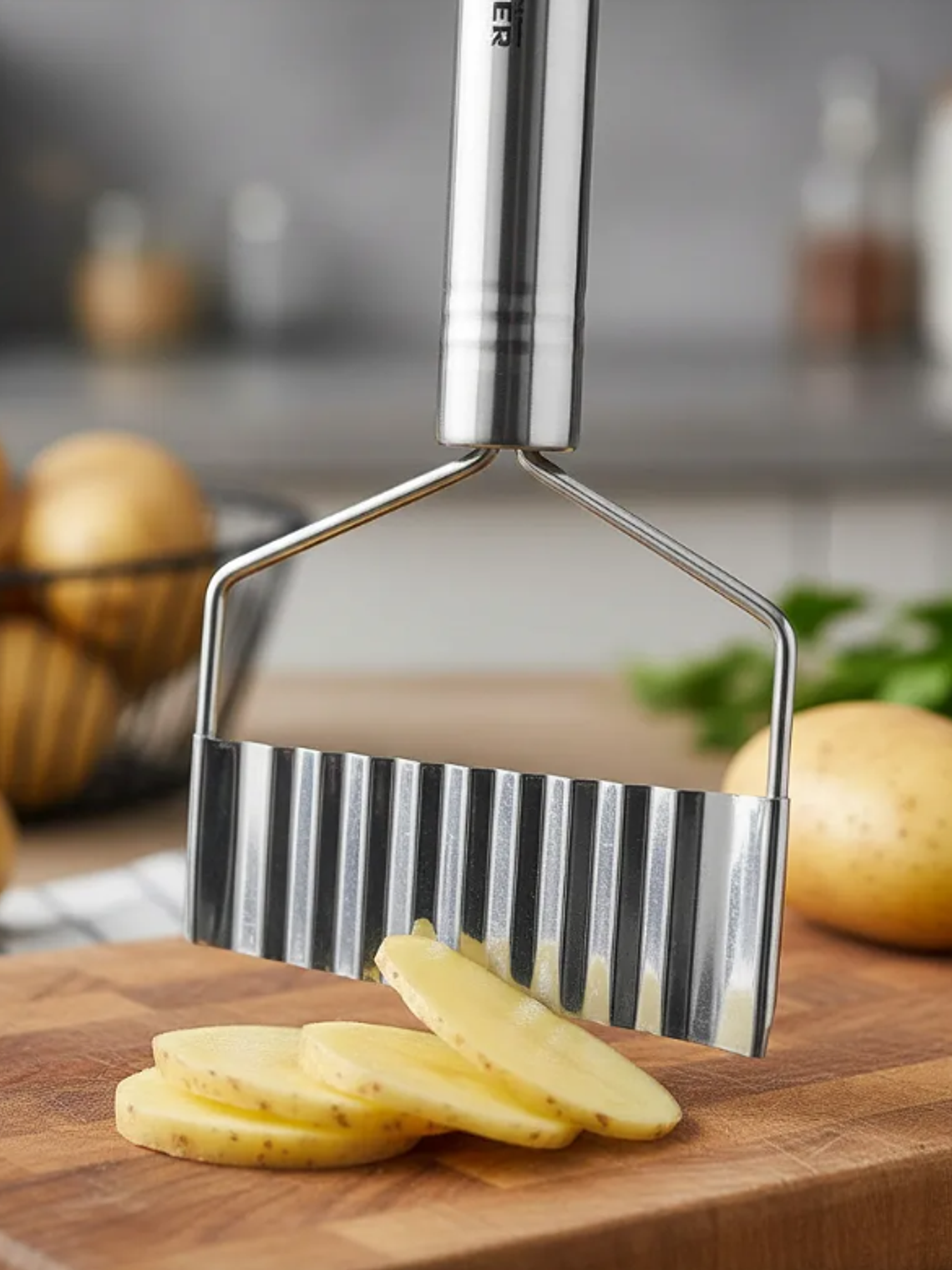  Cortador de papas ondulado acero inoxidable 7