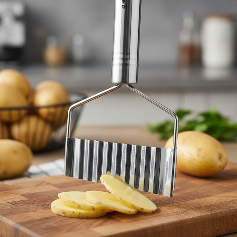  Cortador de papas ondulado acero inoxidable 7