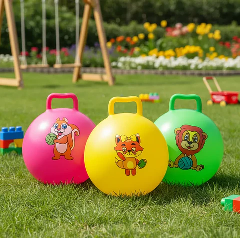 Pelota Saltarína Canguro Inflable Juguete Para Niños 25cm