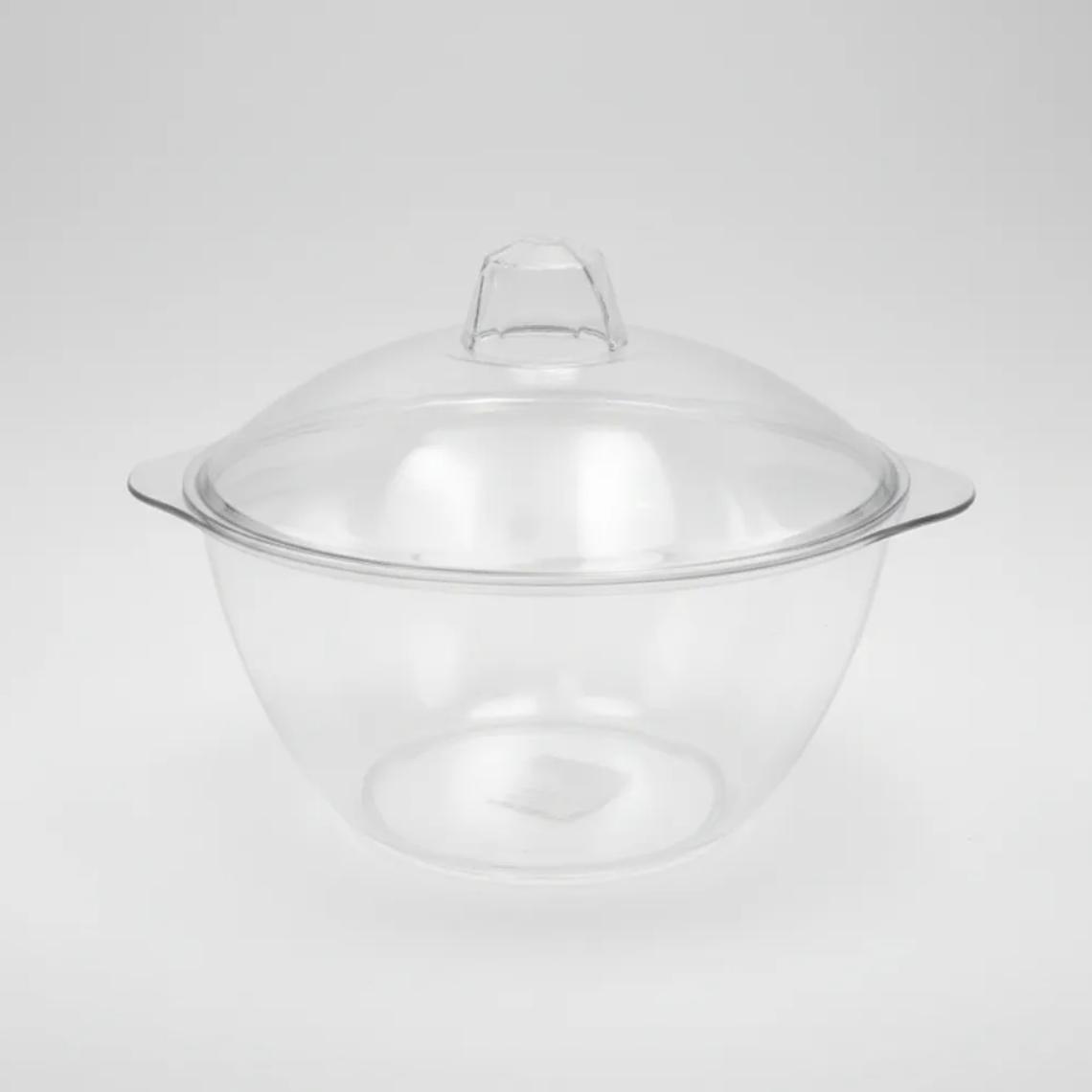 Ensaladera Bowl Acrílico Transparente Con Tapa 2