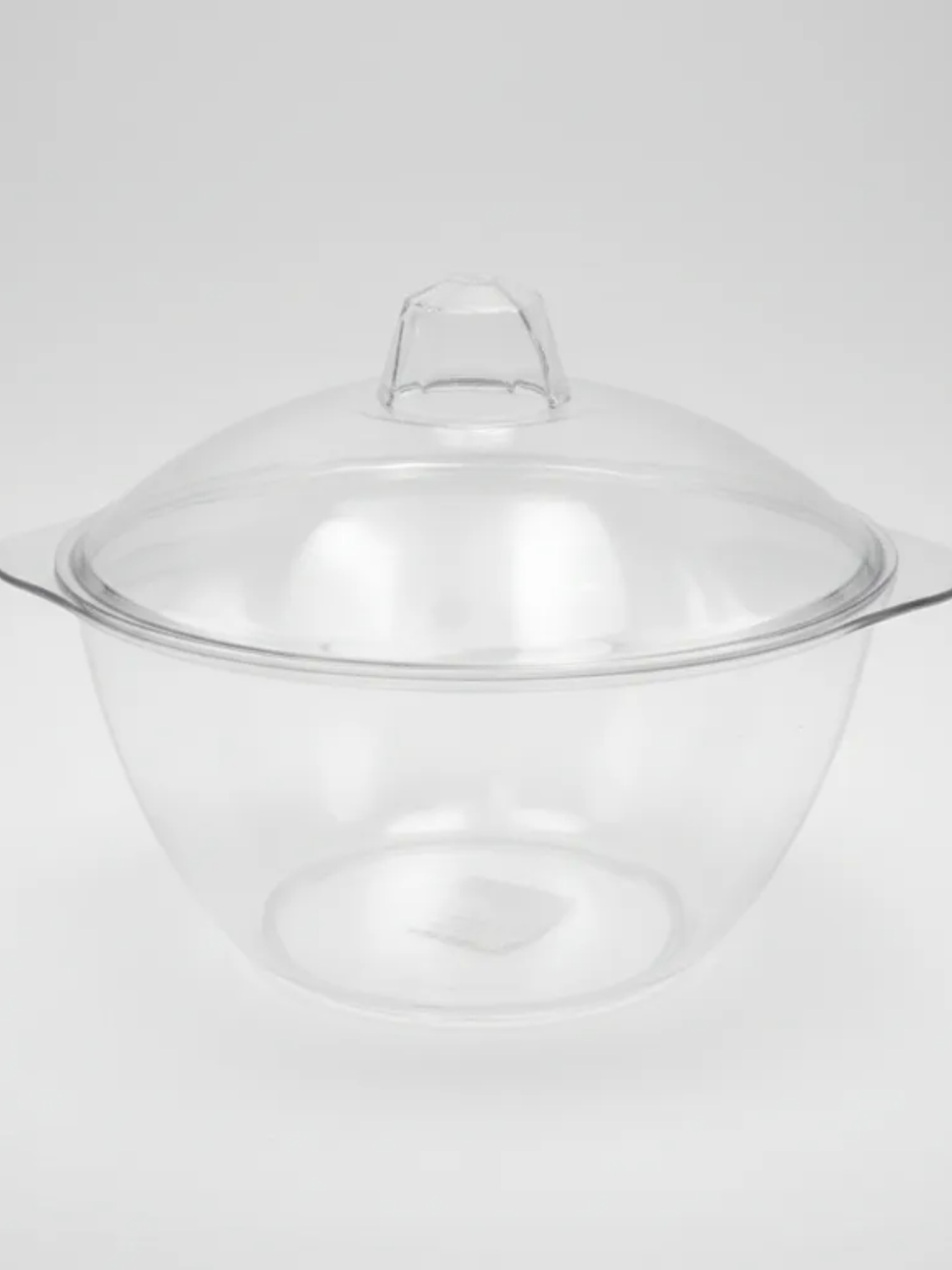 Ensaladera Bowl Acrílico Transparente Con Tapa 2