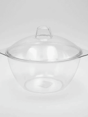 Ensaladera Bowl Acrílico Transparente Con Tapa