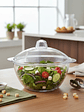 Ensaladera Bowl Acrílico Transparente Con Tapa - Miniatura 1