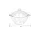 Ensaladera Bowl Acrílico Transparente Con Tapa - Miniatura 5