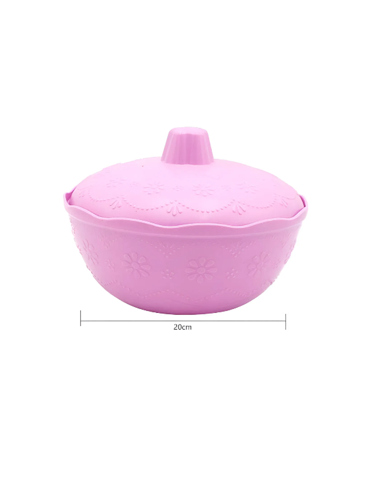 Pocillos Plásticos Con Tapa Bowl 3