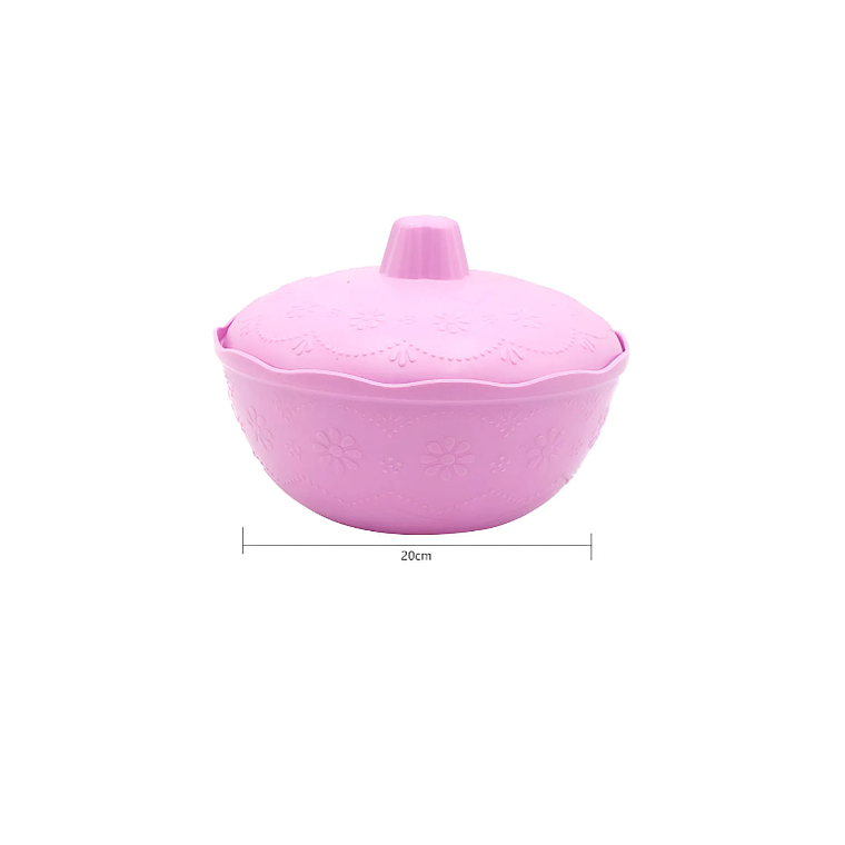 Pocillos Plásticos Con Tapa Bowl 3