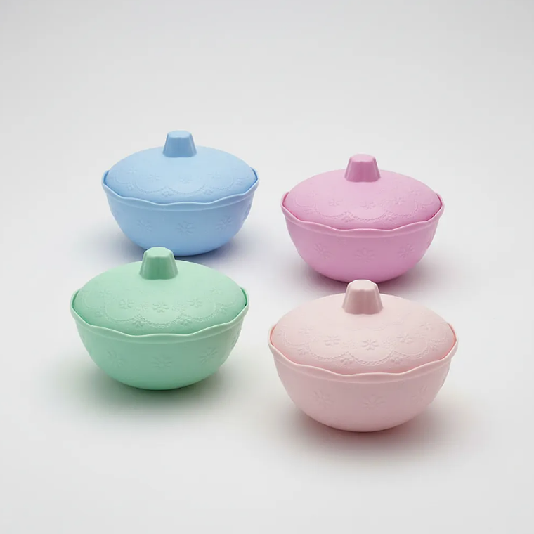 Pocillos Plásticos Con Tapa Bowl 2