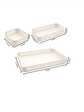 Set  Bandejas Organizadoras Plásticas Multiuso Blancas - Miniatura 3