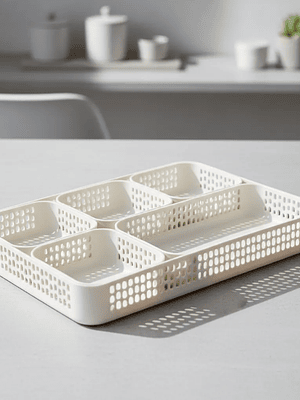 Set  Bandejas Organizadoras Plásticas Multiuso Blancas