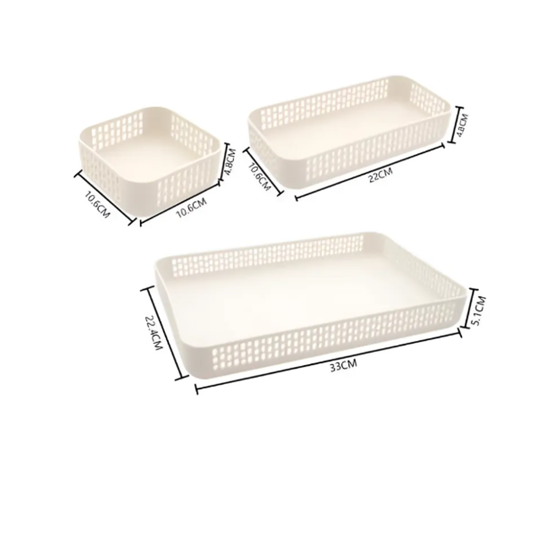 Set Organizador De Cajón Cubertero Plástico Modular 5 Piezas 3