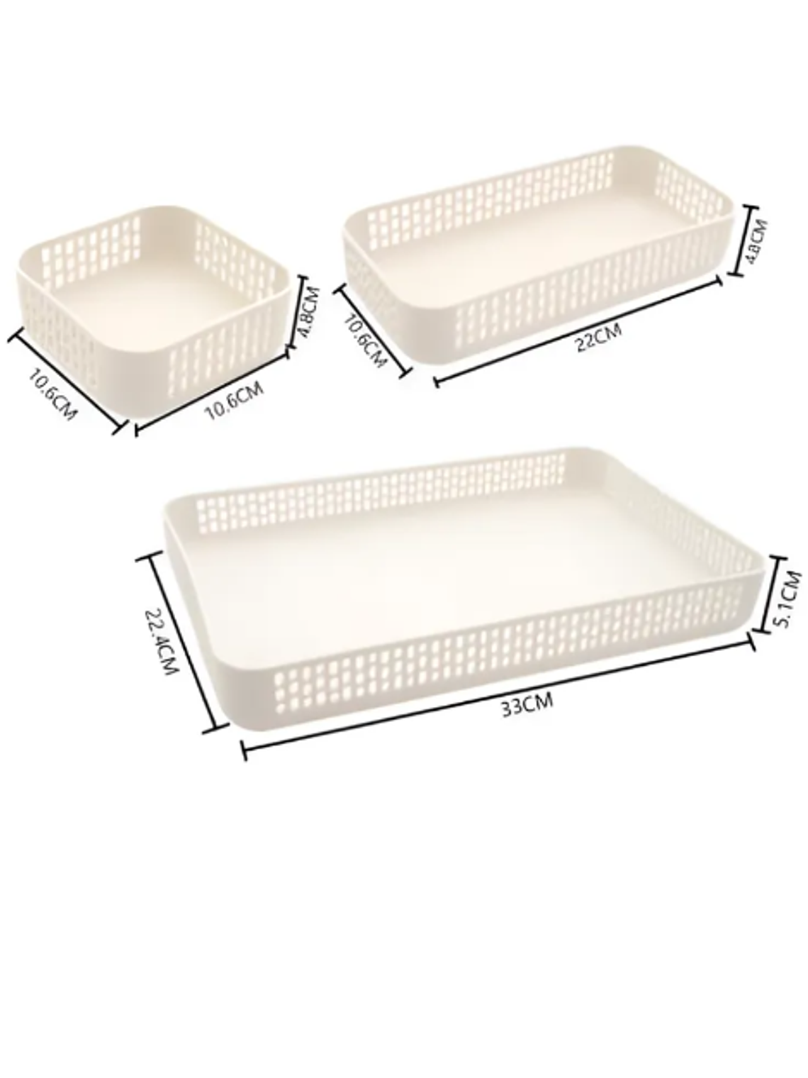 Set Organizador De Cajón Cubertero Plástico Modular 5 Piezas 3