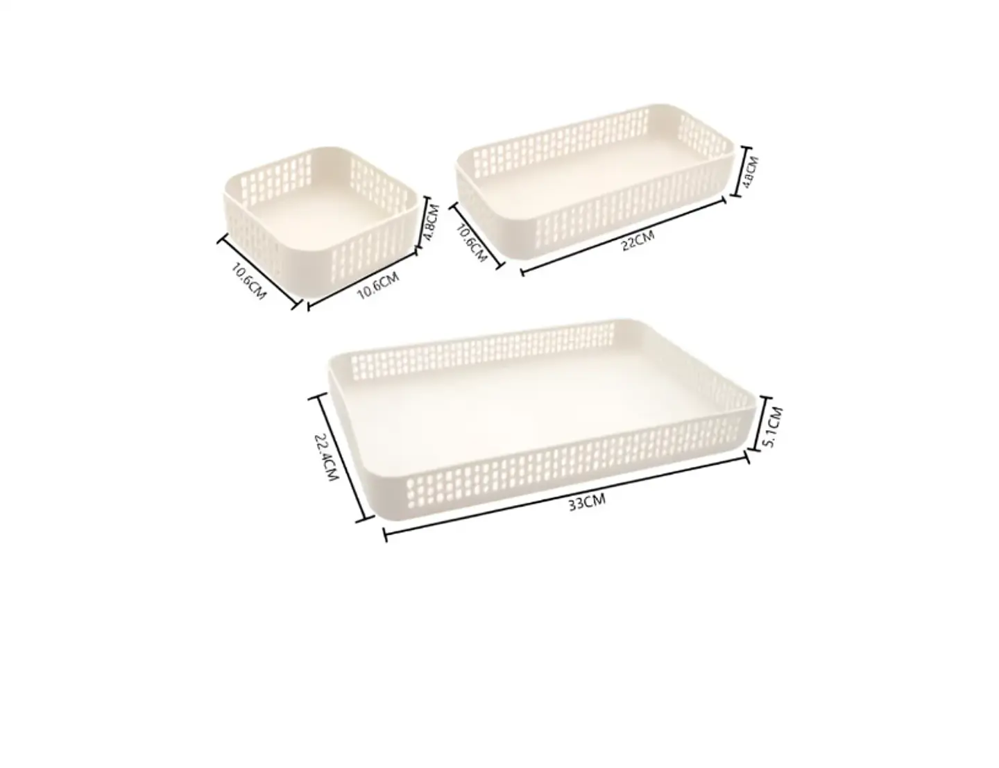 Set Organizador De Cajón Cubertero Plástico Modular 5 Piezas 3