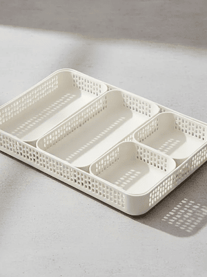 Set Organizador De Cajón Cubertero Plástico Modular 5 Piezas