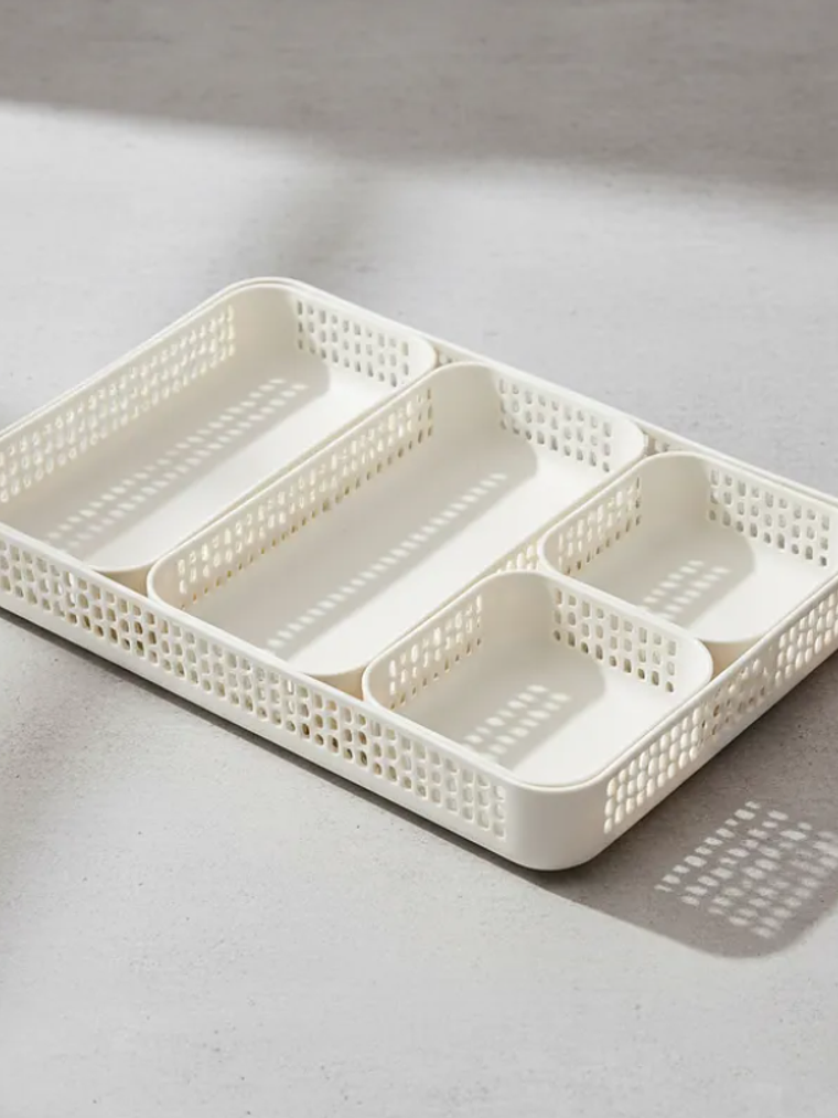 Set Organizador De Cajón Cubertero Plástico Modular 5 Piezas 2