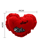 Cojín De Corazón Rojo Peluche Con Oso Love Regalo 49x36cm - Miniatura 3