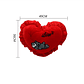 Cojín De Corazón Rojo Peluche Con Oso Love Regalo 49x36cm - Miniatura 3
