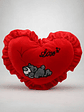 Cojín De Corazón Rojo Peluche Con Oso Love Regalo 49x36cm - Miniatura 4