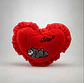Cojín De Corazón Rojo Peluche Con Oso Love Regalo 49x36cm - Miniatura 4