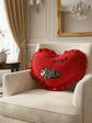 Cojín De Corazón Rojo Peluche Con Oso Love Regalo 49x36cm - Miniatura 1