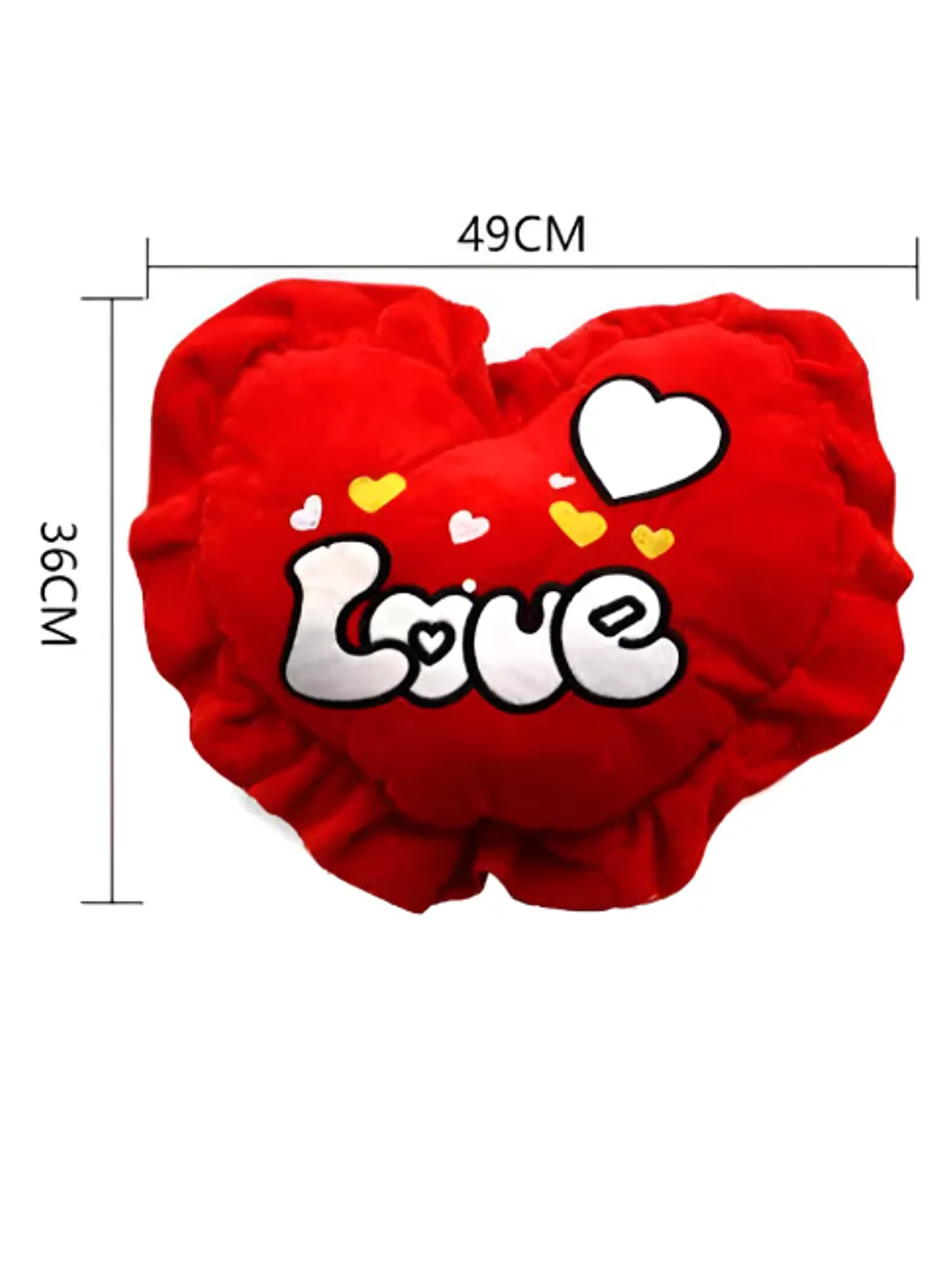 Cojín De Peluche Corazón Love Rojo 49cm Regalo Enamorados 5