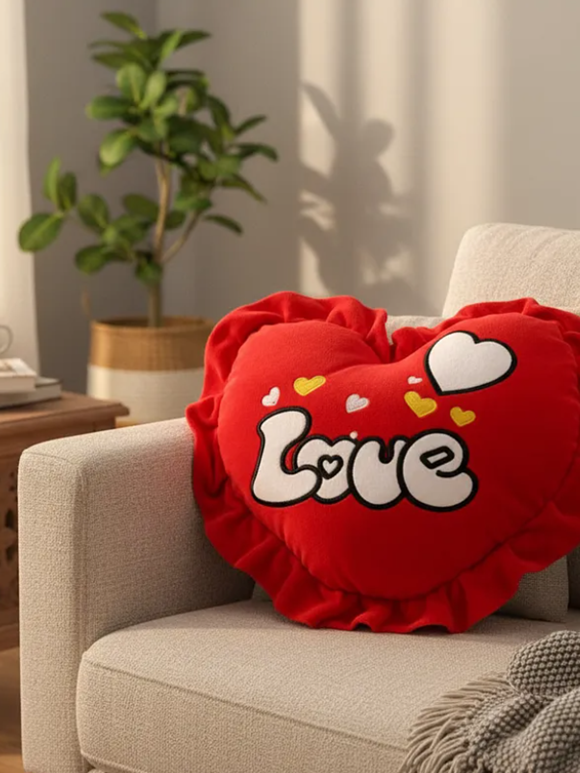 Cojín De Peluche Corazón Love Rojo 49cm Regalo Enamorados 4