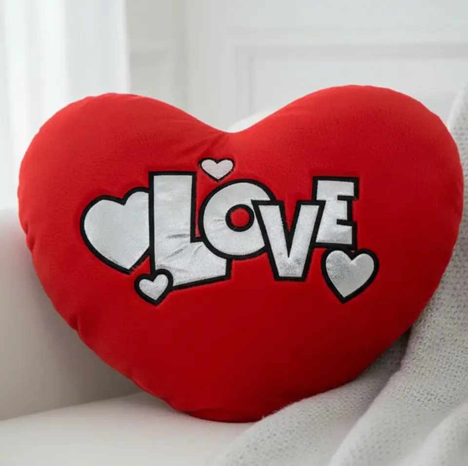 Cojín Peluche Corazón Rojo Love 40x30cm Regalo Enamorados 1