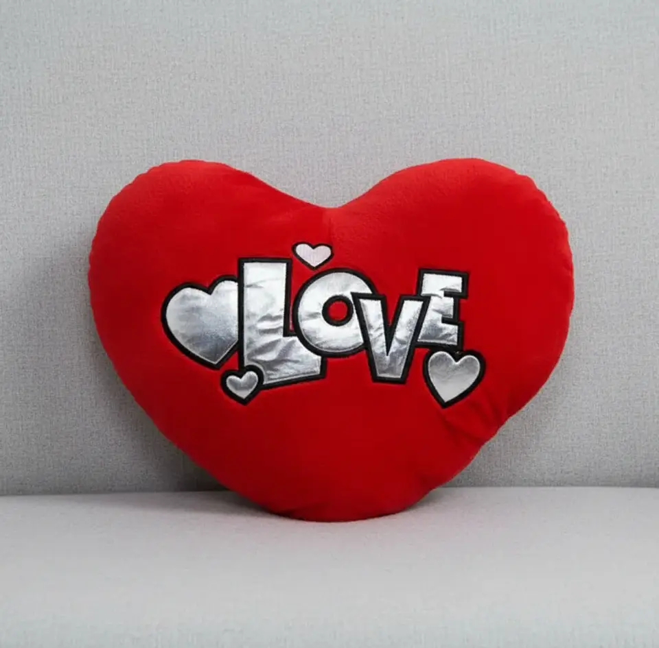 Cojín Peluche Corazón Rojo Love 40x30cm Regalo Enamorados 2