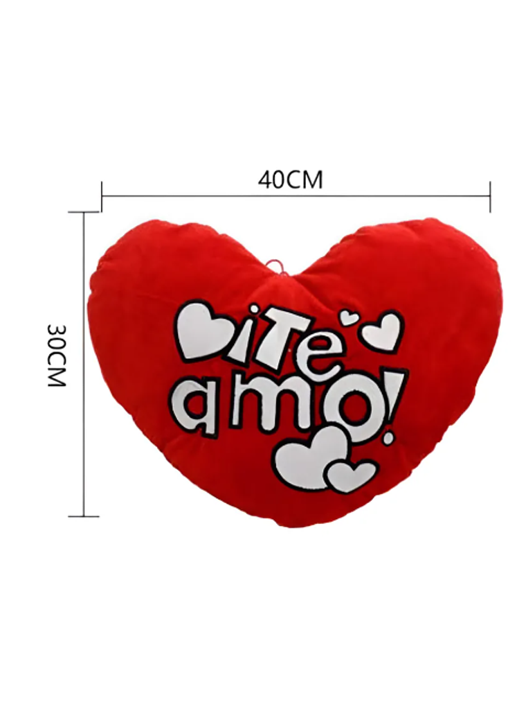 Cojín Peluche Corazón Te Amo 40cm Regalo Día Enamorados 5