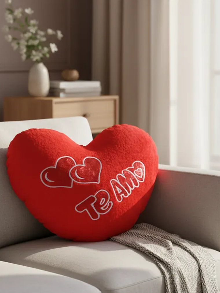 Cojín Corazón Rojo Te Amo 40x30cm Regalo Enamorados 5