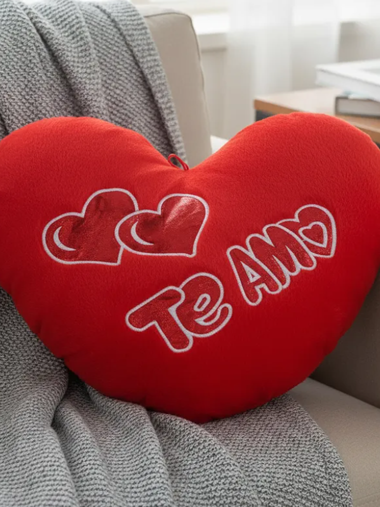 Cojín Corazón Rojo Te Amo 40x30cm Regalo Enamorados 1