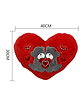 Cojín corazón peluche ositos amor 40x30cm rojo - Miniatura 6