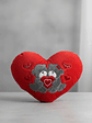 Cojín corazón peluche ositos amor 40x30cm rojo - Miniatura 2