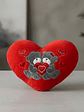 Cojín corazón peluche ositos amor 40x30cm rojo - Miniatura 4