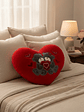 Cojín corazón peluche ositos amor 40x30cm rojo - Miniatura 5