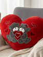 Cojín corazón peluche ositos amor 40x30cm rojo - Miniatura 7