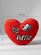 Cojín Peluche Corazón Te Amo Rojo 40cm Regalo Enamorados - Miniatura 3