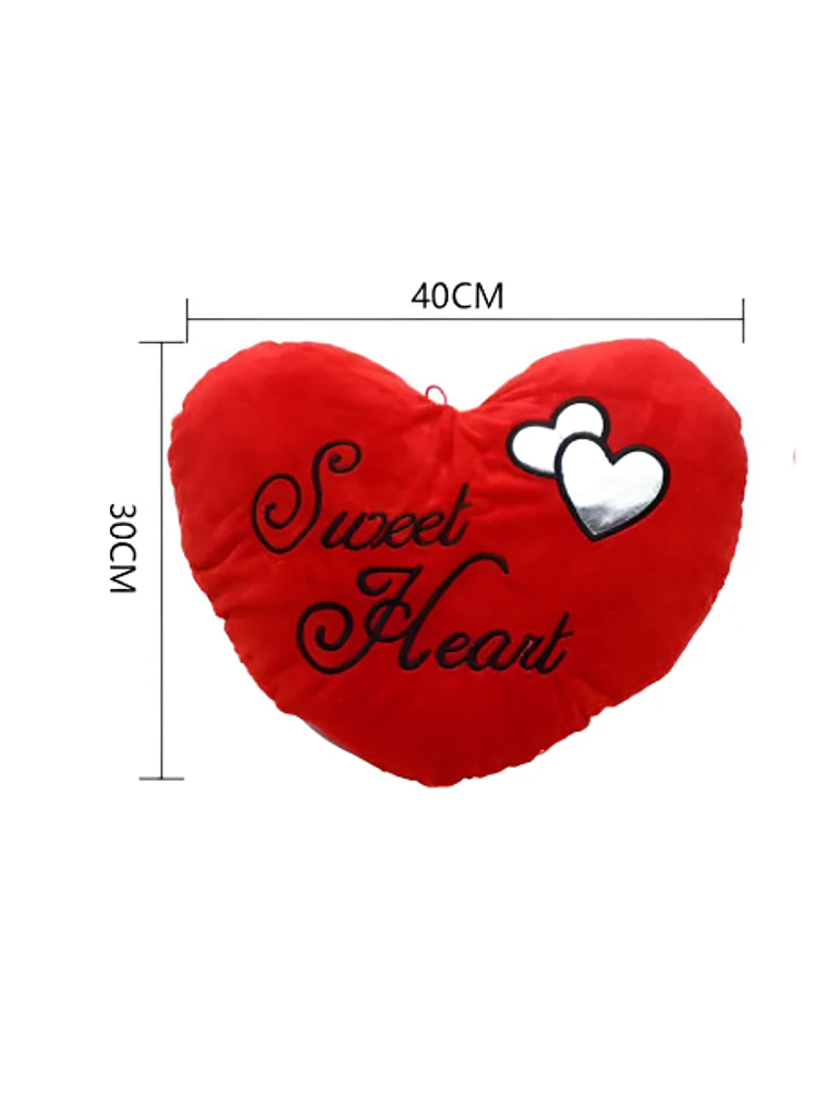 Cojín Corazón Rojo Sweet Heart 40x30cm Regalo Amor 3