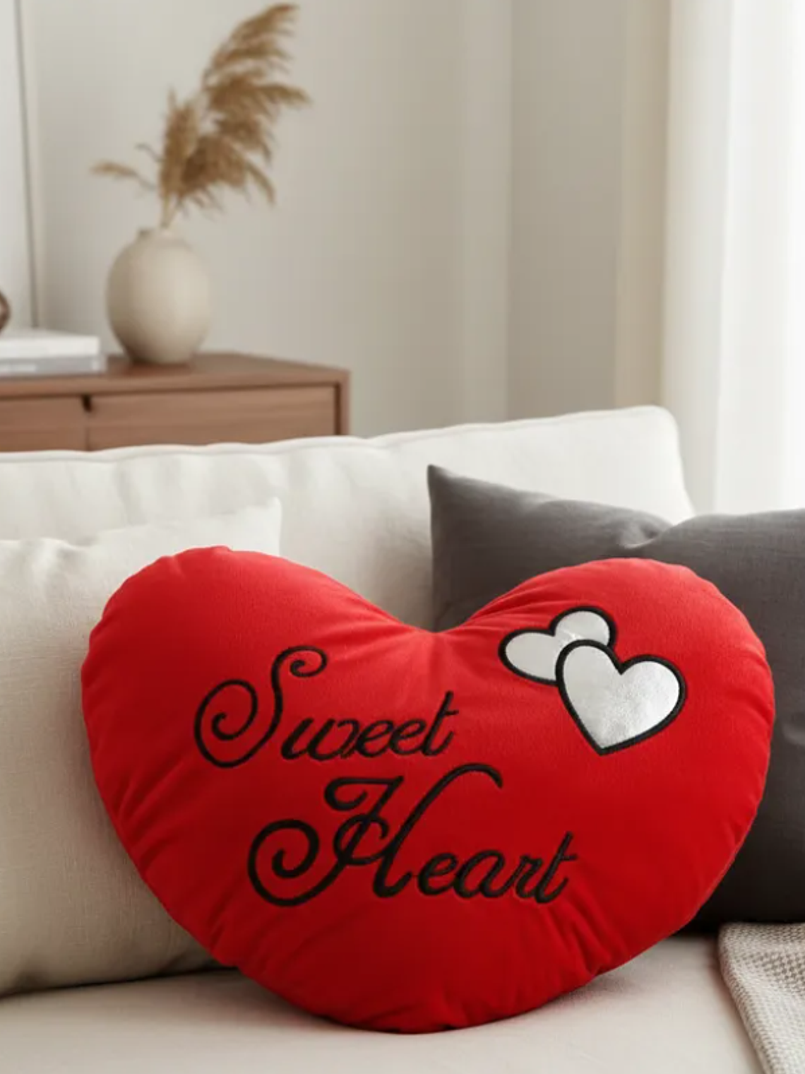 Cojín Corazón Rojo Sweet Heart 40x30cm Regalo Amor 2