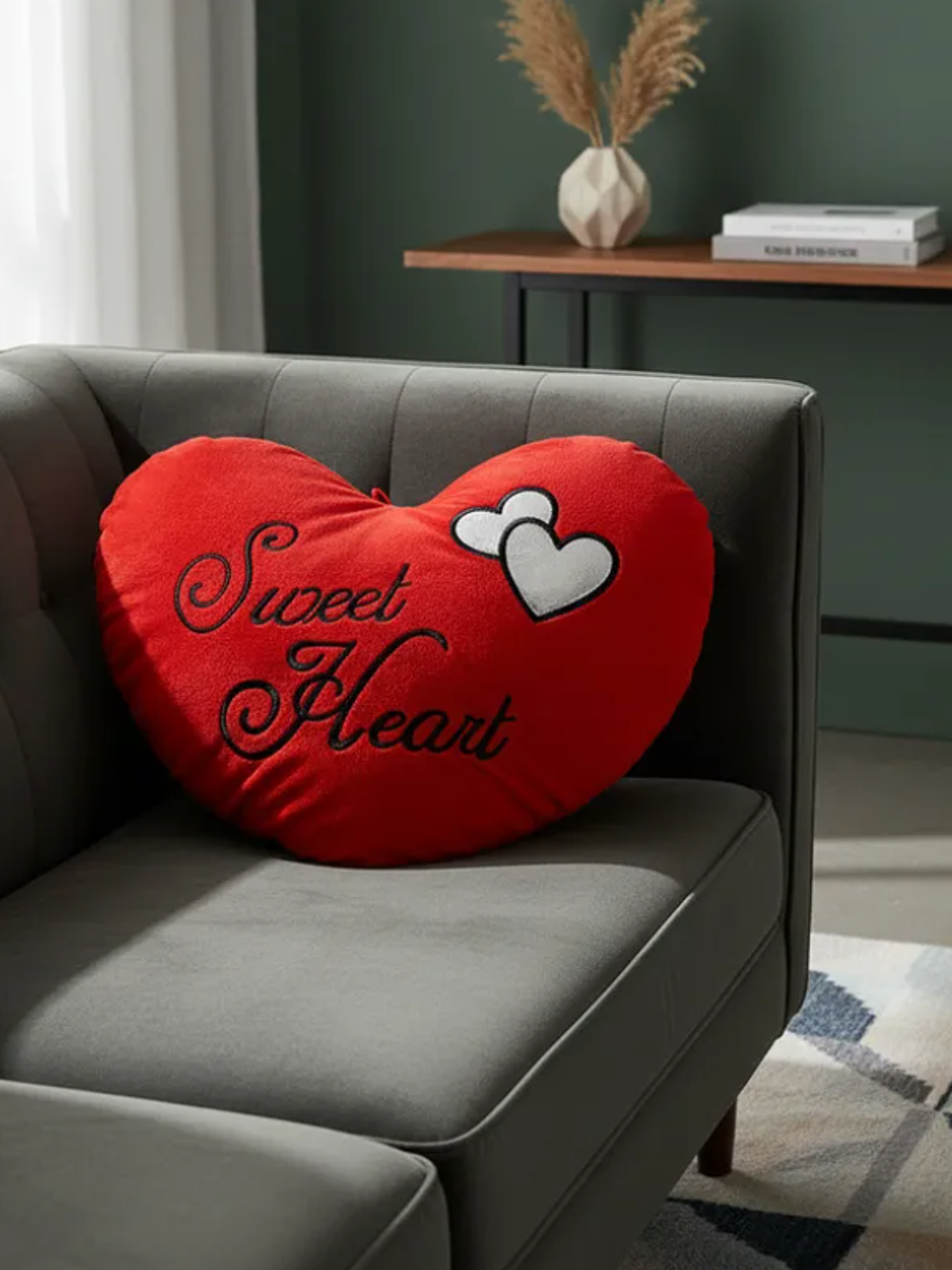 Cojín Corazón Rojo Sweet Heart 40x30cm Regalo Amor 4